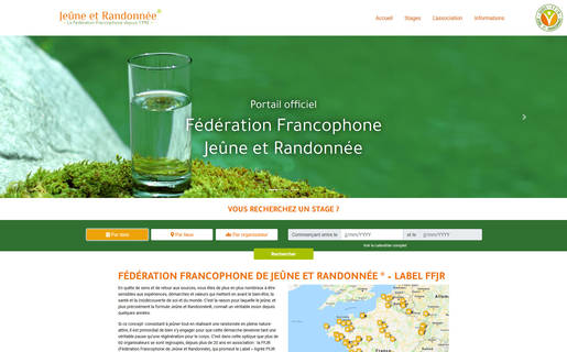 Capture d'écran du site collaboratif de la Fédération Francophone de Jeûne et Randonnée